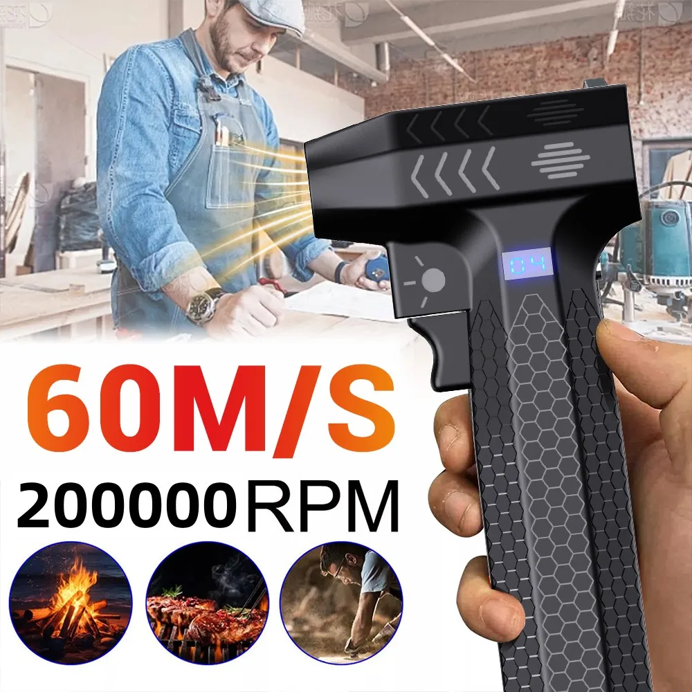 

200000 RPM Electric Air Blower 40mm Brushless Motor Turbo Jet Fan High-Speed Turbo Violent Fan USB Rechargeable Powerful Duster
