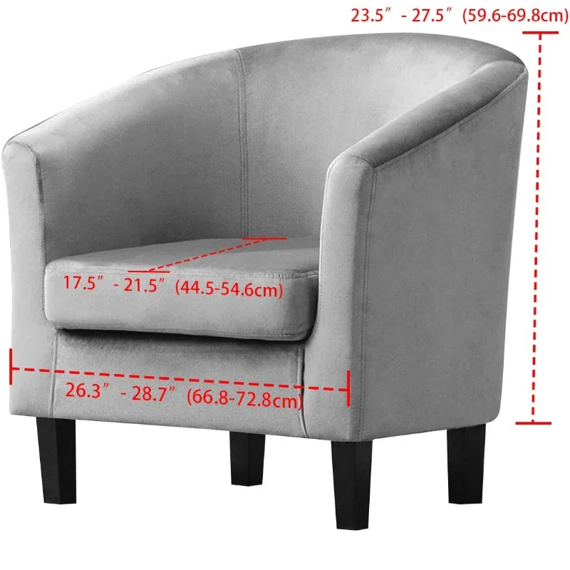 High Stretch Spandex Coffee Tub Sofa Armchair Seat Cover Protector Washable Furniture Slipcover Easy-install Home Chair Decor