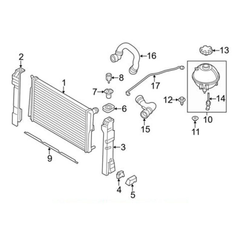 

AV36-1 PCS Car Water Tank Radiator Hose (Bottom) Radiator Hose 17127601848 17127646151 For BMW X3 X4 F25 F26