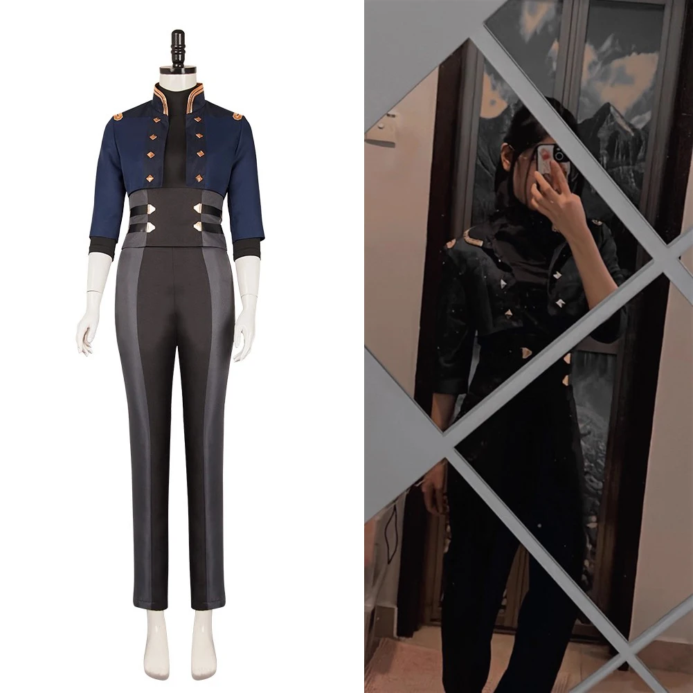 

Кейтлин Косплэй женский фантазия Кирамман униформа с высокой талией игра LOL Arcane костюм наряды Хэллоуин карнавальная одежда