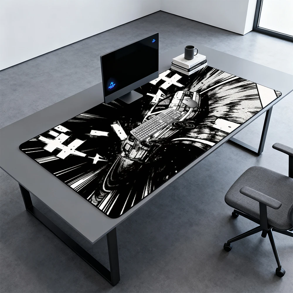 Car Keyboard Mat Full Size Japanese Extra Large Mouse Pad 1200x600mm 5mm Black White Mousepad 800x600 Computer Deskmat 1400x600