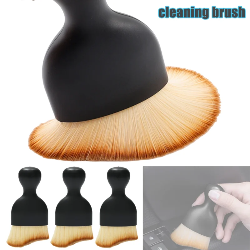 

3pcs Auto Interior Cleaning Tools Clean Accessories Car Curved Detail Brushes Air Conditioning Outlet Cleaning Manual Brush