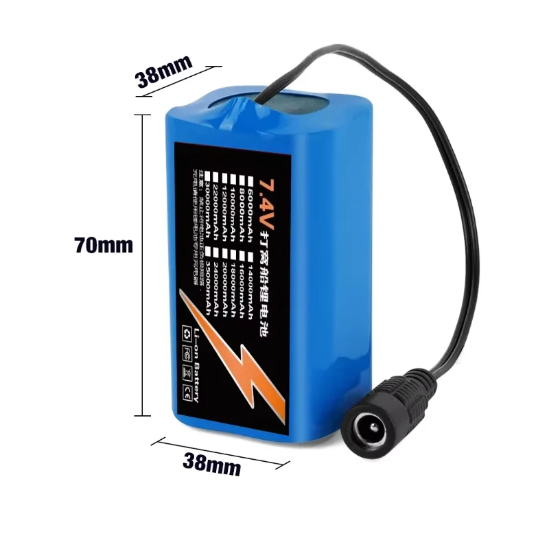 2025 NEW lithium-ion battery pack 7.4 V T1882011-5 T888 V007 H18 C18 suitable for Remote Control fishing boats RC toys 14000mAh