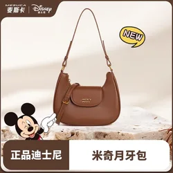 Bolsos Hobo de PU de Mickey para mujer, monederos de Disney de gran capacidad, bolso de hombro tipo bandolera Kawaii, funda de Anime, billetera bonita