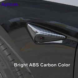 For Tesla New Model 3 Highland 2024 Car Side Camera Cover Wing Fender Protection Sticker Car Turn Signal Trim Cover