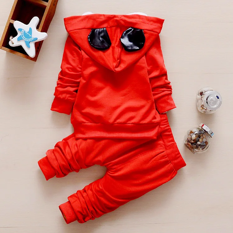 New Children Clothes Set Kids Boy Girl Long Sleeve T Shirts+Pants+Coat 3 PCS Mickey Autumn Outwear Suit Toddler Sport Tracksuits