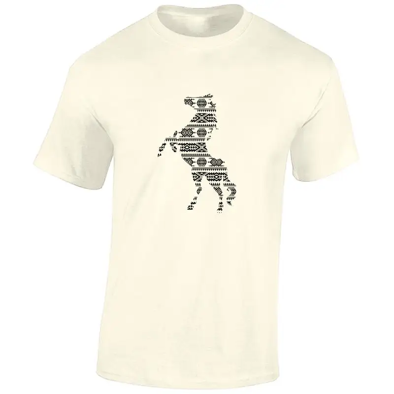 

HORSE NATIVE PATTERN MENS T SHIRT HORSE RIDING EQUESTRIAN COOL DESIGN TOP