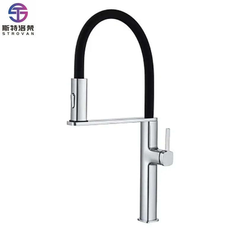 

Brass Hot and Cold Single Lever Flexible Hose Kitchen Sink Faucets Tap Mixer