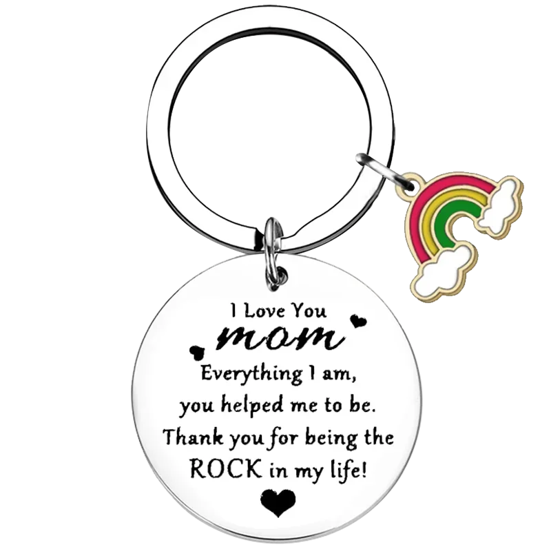 Mom Christmas Gift Keychain Mother Daughter Gifts Key Rings Appreciation Mommy Best Mom Ever gift from Daughter Son