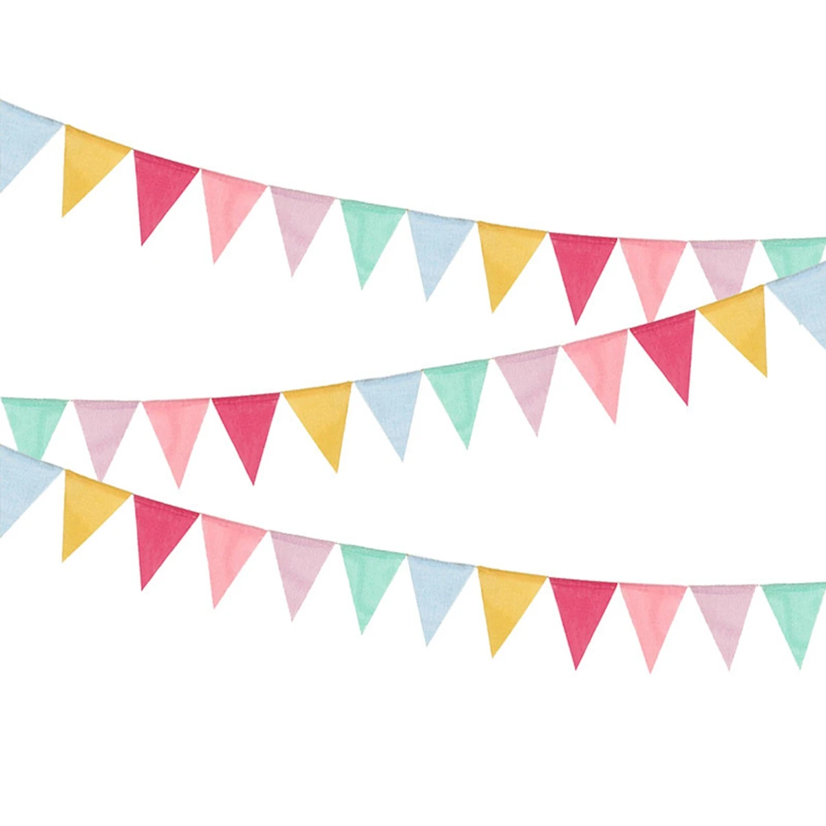 Wedding Celebration Triangle Bunting Flag Happy Birthday Party Decor Banner Outdoor Classroom School Scene Layout Pennant Decor