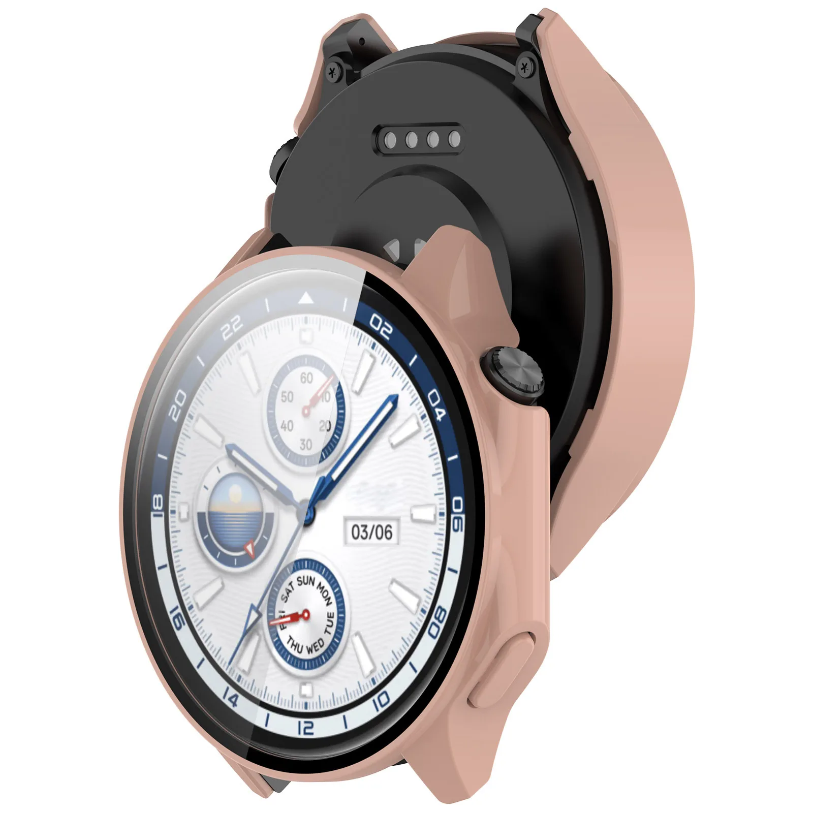 Hard Shell Glass Screen Protector Film, Smartwatch Frame Case para OPPO Watch X, OnePlus Watch 2, Capa para choques, Acessórios inteligentes