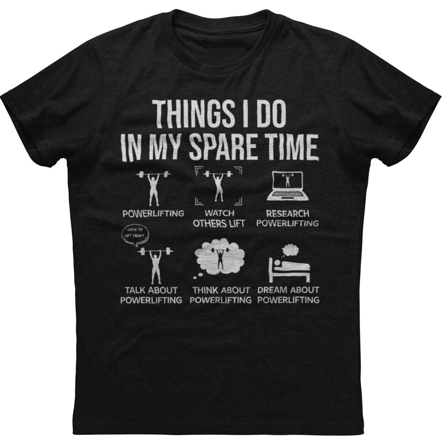 Things I Do In My Spare Time Mens Short Sleeve New Cotton Black T-shirt Men's 100% Cotton Casual T-shirts Loose Top Size S-3XL