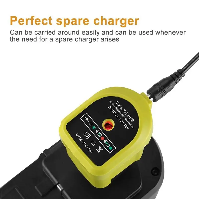 2X P119 Nicd Lithium- Dual Battery For Ryobi 18V ONE+ Battery P102 P103 P104 P105 P107 P108, US Plug