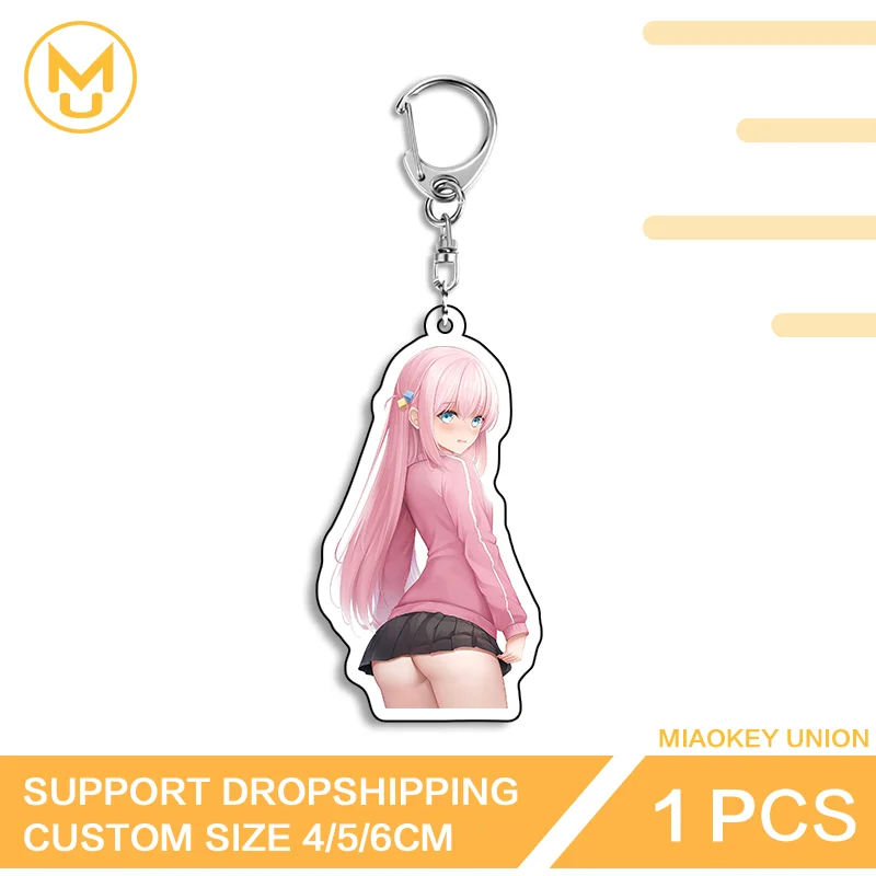 Gotoh Hitori Attractive Double Sided Acrylic Keyring Unique Simulated Practical High Quality Fashion Simple Daily Accessory