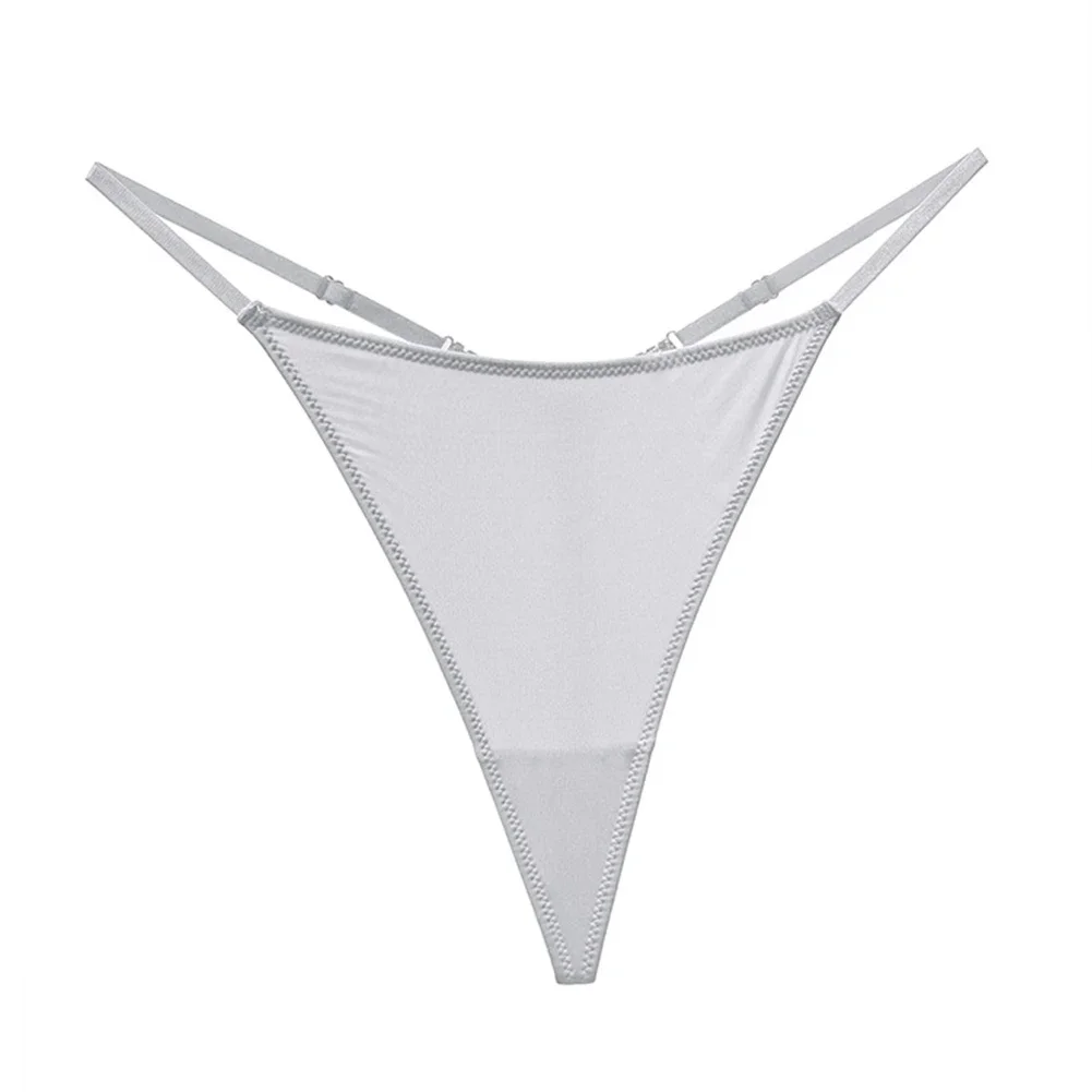 Sexy Women Thongs Seamless G-String High Cut Bikini Panties T-back Low Rise Lingerie Silky Super Mini Underwear Erotic Knickers