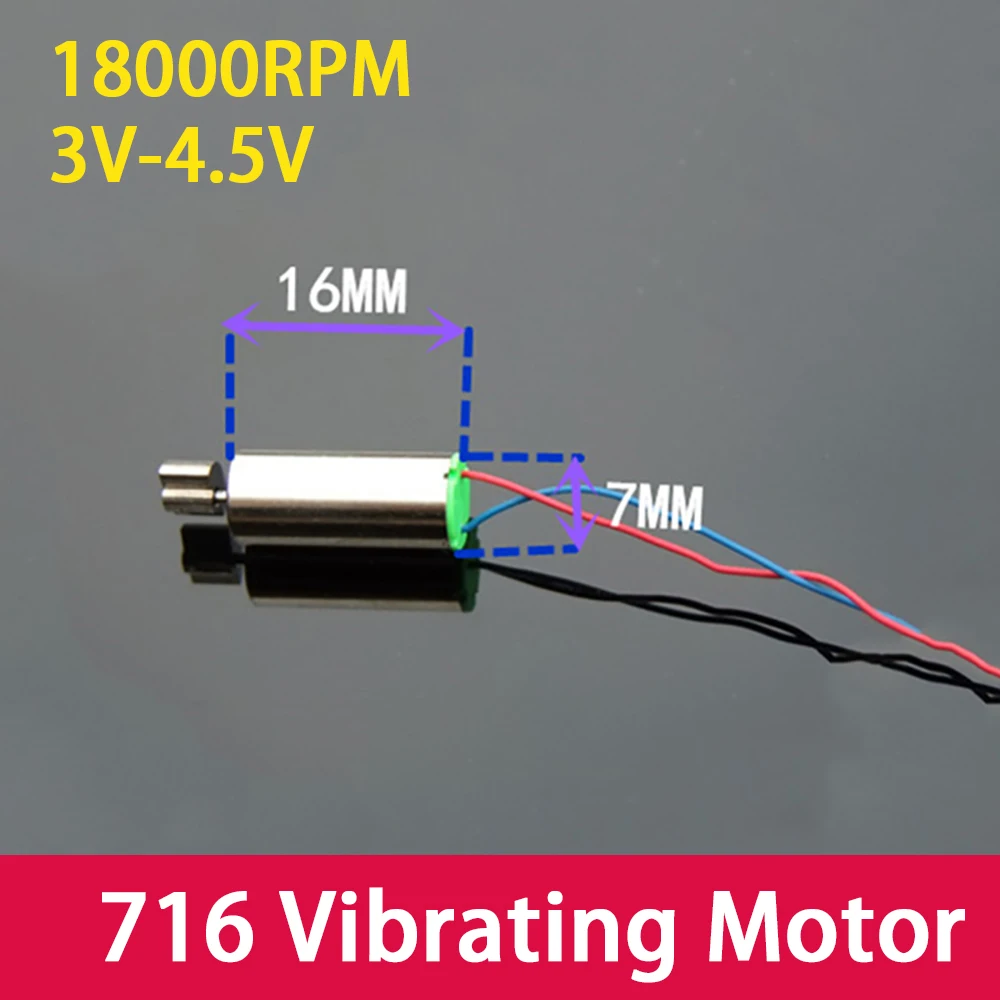 716 Vibrating Hollow Cup Vibrating Motor DIY Model Electric Toy Toothbrush Vibrating Motor 3V Massager Accessories 18000RPM