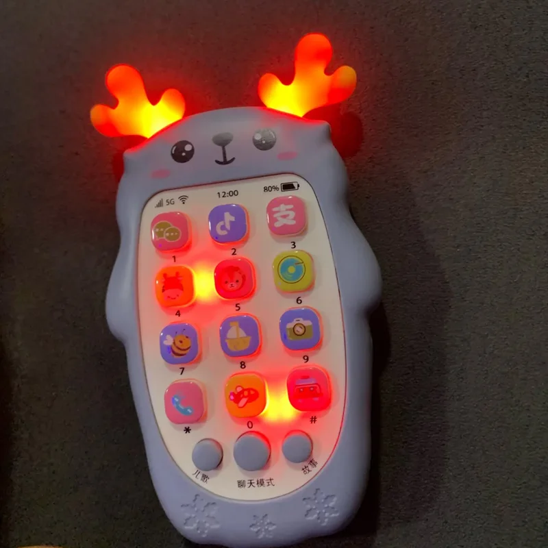 Zabawki dla niemowląt Telefon Bilingwiczny Gryzak Muzyczny Zabawka z Dźwiękiem Wczesna Edukacja Maszyna do Nauki Elektroniczny Prezent dla Dzieci Zabawka dla Niemowląt
