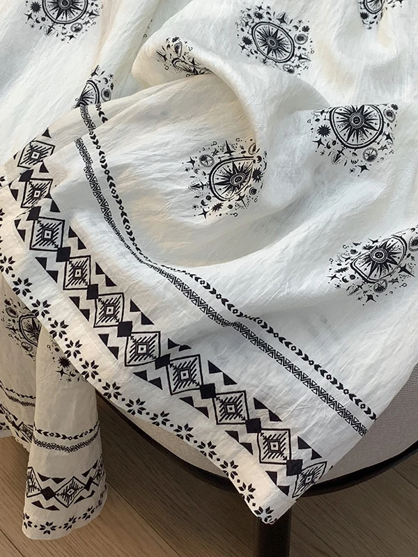 Pantaloni a gamba larga in vita elastica con stampa vintage estiva Pantaloni lunghi dritti casual larghi semplici da donna a vita alta