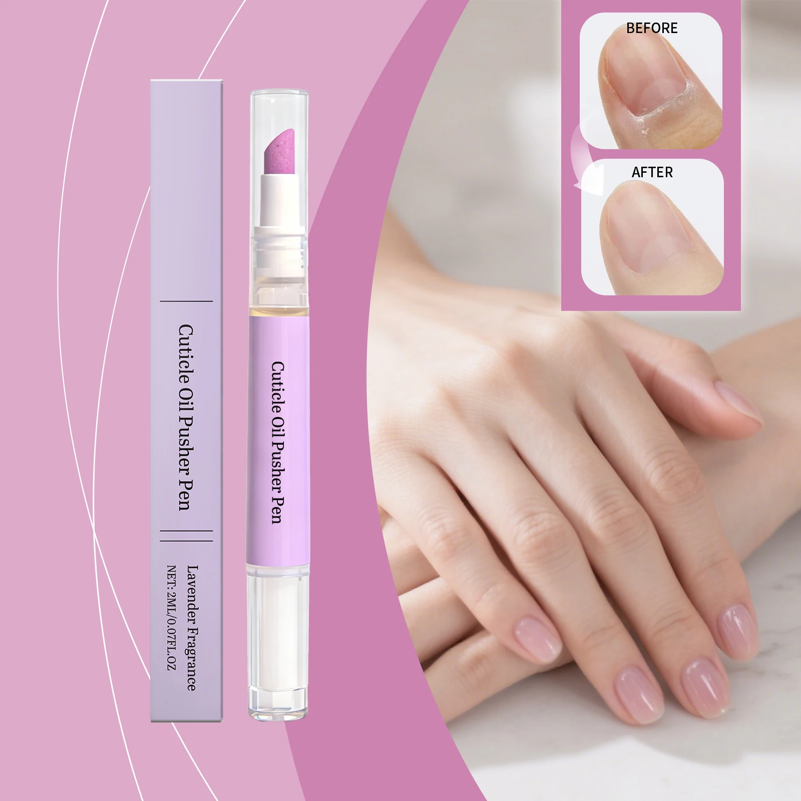 1/2pcs Nail Smooth Oil Intense Hydration & Smooth Touch Fast Absorbing Daily Skin Prep Portable Beauty Tool for All Nail Types