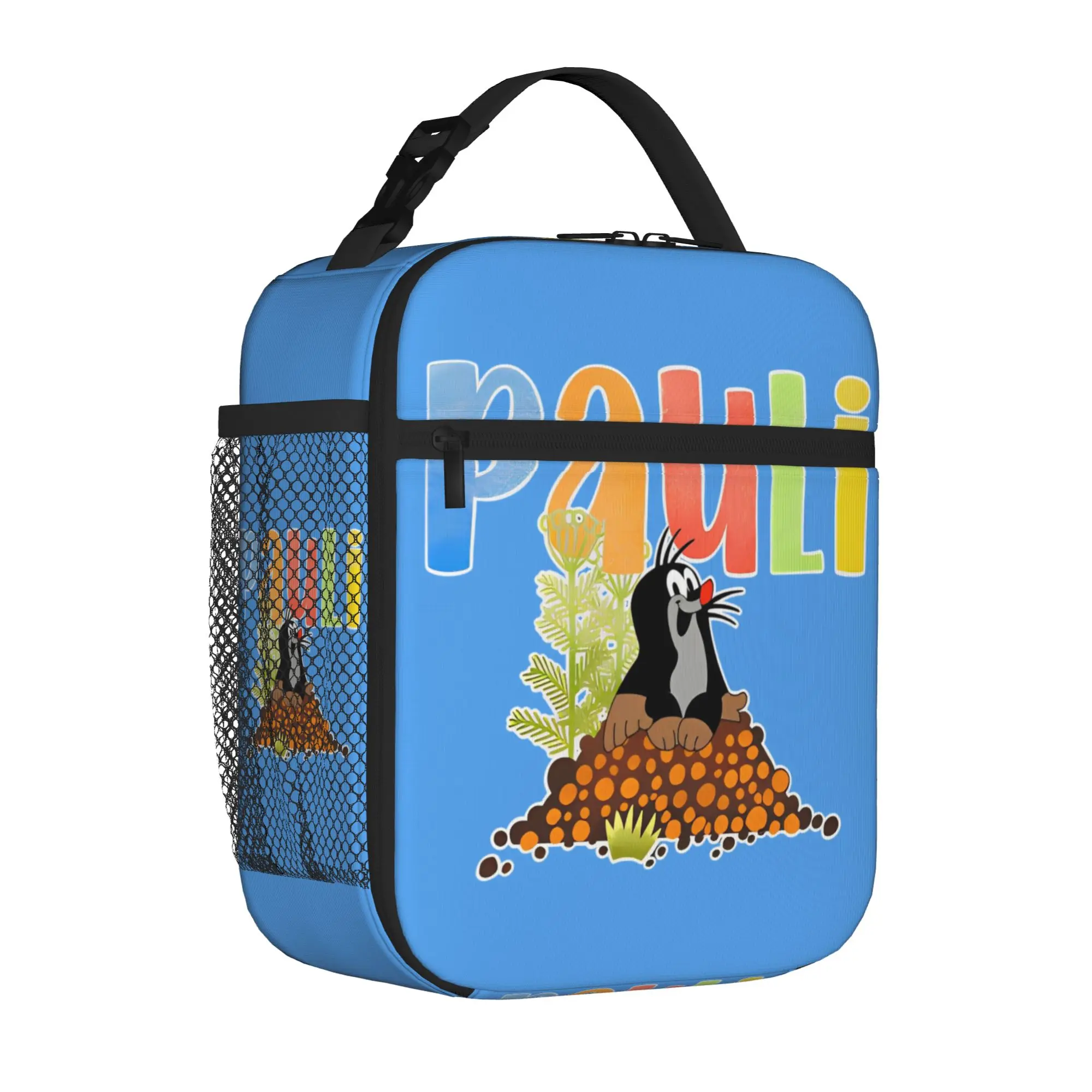 The Little Mole Krtek Pauli Dig Carry Thermal Cooler Bag Cartoon Reusable Insulated Lunch Bags Causal Food Bento Box For School