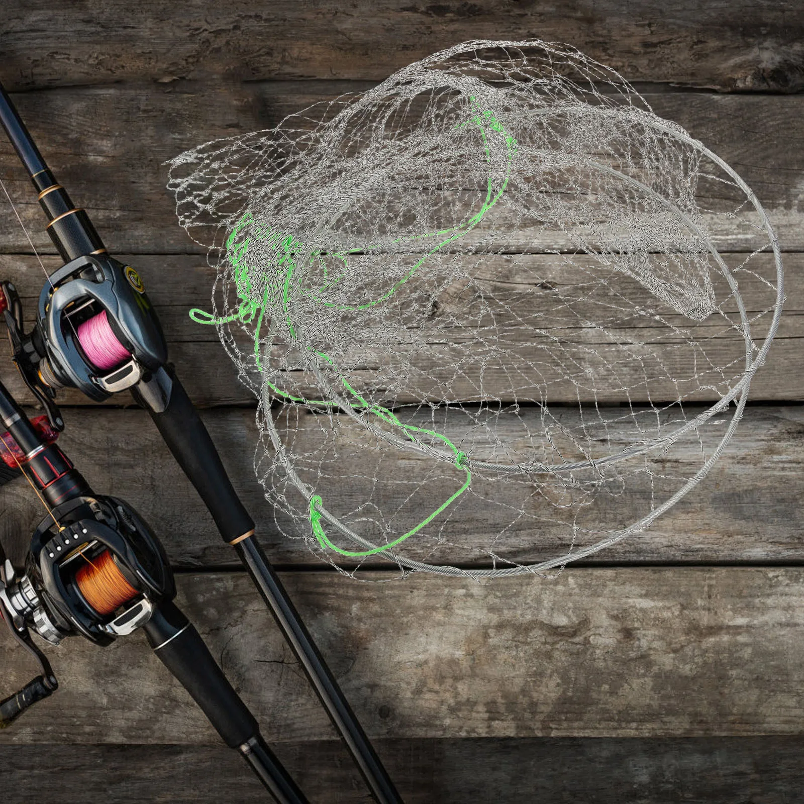 

1Set Lightweight Drop Fishing Net Bridge Pier Multi-Functional Crab Shrimp Trap Foldable Outdoor Net Fish Trap