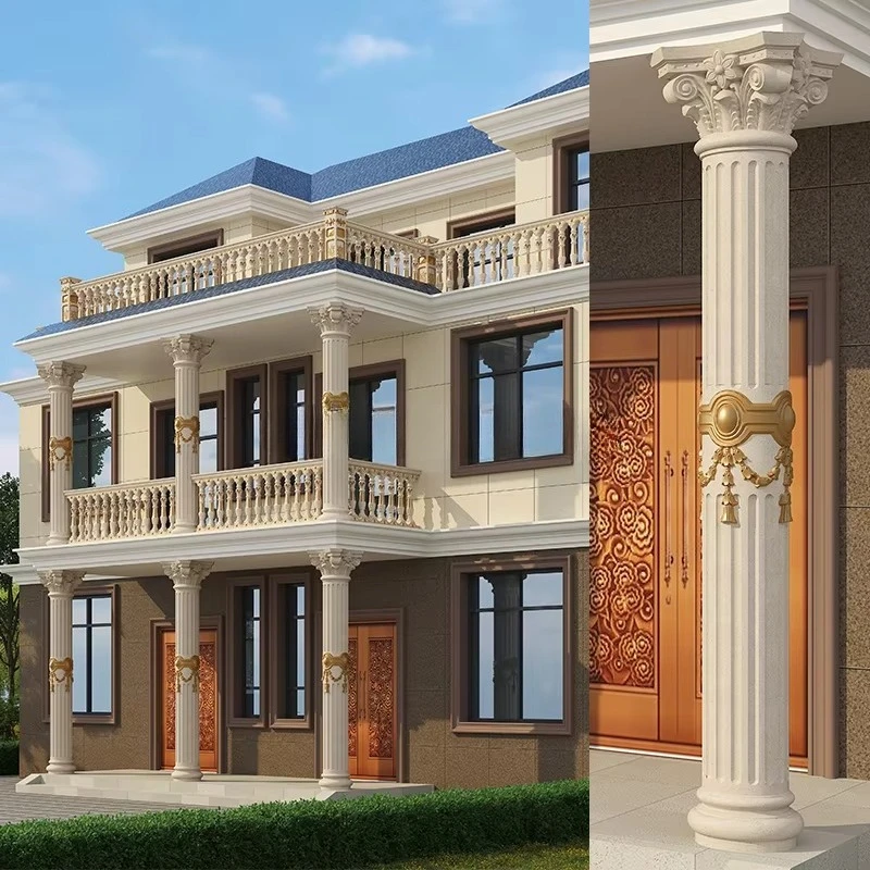 Casting decorative plastic column prefabricated ABS cement building house formwork