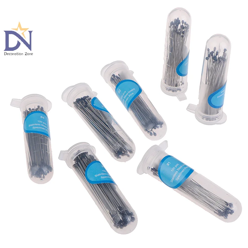 100Pcs Insect Pins Specimen Needle Stainless Steel for School Lab Entomology