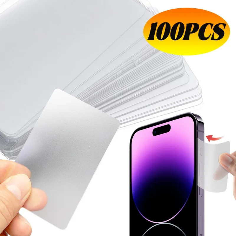 1-100PCS Plastic Card Phone Screen Opener Ultra Thin Flexible Pry Removal Tool Clear Repair Cards for Mobile Tablet LCD Screen