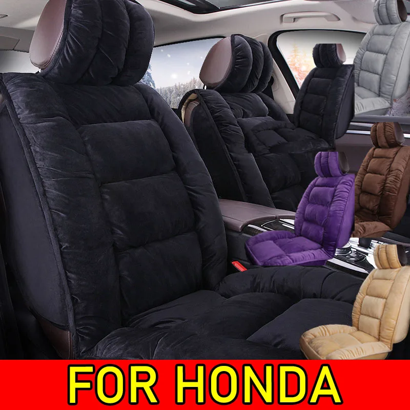 

FOR HONDA Car seat cover short plush winter warmth, thickening, front and rear rows fully wrapped 5 seat cover