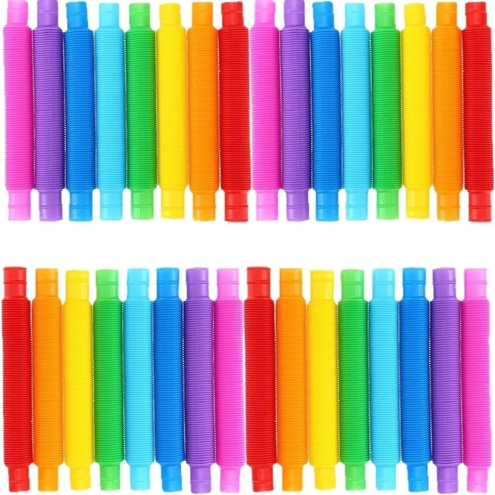 8PCS Spaß Bunte Pop Tubes 2,9 cm Heavy-Duty Kunststoff Stress Relief Spielzeug Autismus Sensorische Werkzeuge Kinder Spielen