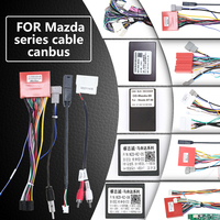 For Mazda 2 3 5 6 8 cx-7 cx-3 CX-9 Rx-8 BT50 CX-4 AXELA MX-5 ISAMU PREMACY 323 Car Radio Android DVD 16Pin cable caanbus Harness