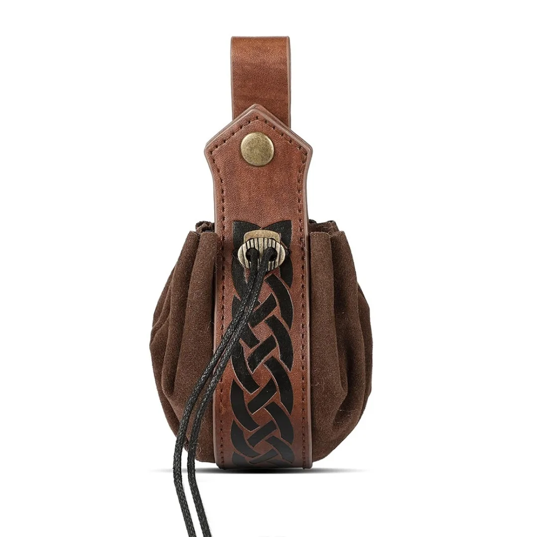 حزام UYEE من العصور الوسطى على شكل حرف O مع حقيبة برباط محمولة وحزام من الجلد الصناعي بتصميم عصر النهضة القديم ومجموعة محفظة لحزام Ren Faire