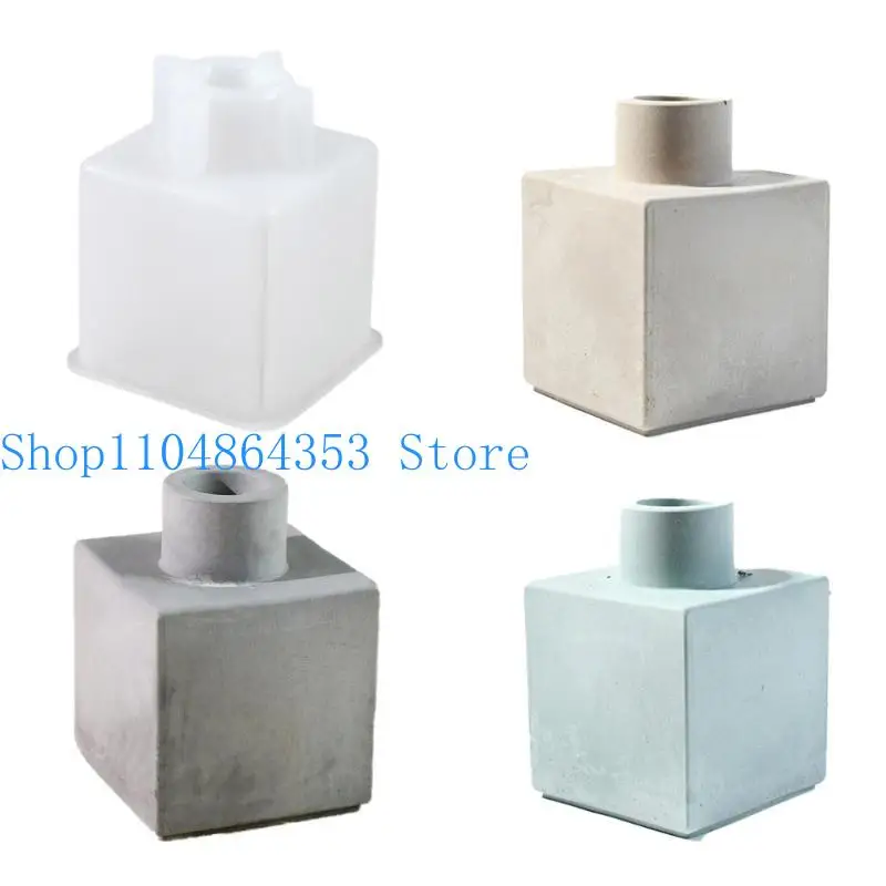 

652F силиконовая форма для квадратной вазы для цветов, форма для литья из эпоксидной смолы для творческих подарков, форма для в