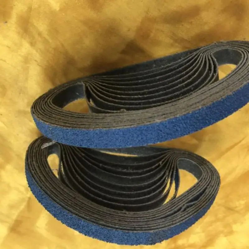 A2BE Pack Of 10 Practical Zircon Abrasive Belts for Efficient Metal and Woodwork