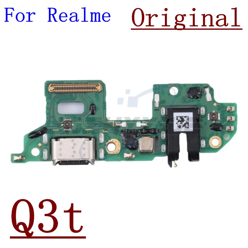 Original USB Charging Port Dock Plug Connector Charger Board With Microphone For OPPO Realme Q3 Q3i Q3t Pro V11 V13 V15 V20 V25