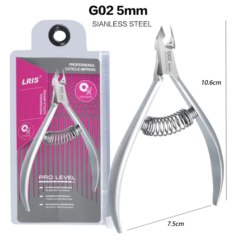 Nagelhauttrimmer aus Edelstahl, Nagelhautentferner für Nagelprodukte, Zehennägel, abgestorbene Haut, professionelle Pediküre-Werkzeuge