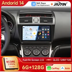 JIUYIN Car Radio Multimedia Player For Mazda 6 6(GH) RUI 2008 2010 2012 2013 2015 Android 14 Navigation CarPlay GPS Auto 4G