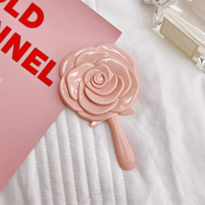 Makeup Mirror Flower Makeup Tools and Accessories Makeup Rose Mirror Portable Mirror Handheld Cute Handle