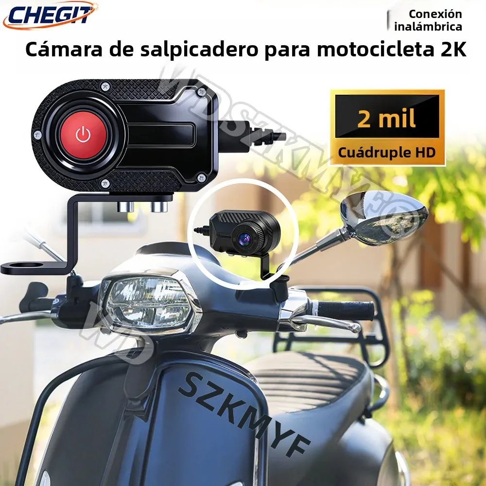Nueva cámara de salpicadero de conducción de motocicleta 2K DVR 30fps videocámara bicicleta eléctrica de montaña cámara para casco de motocicleta caja negra para exteriores
