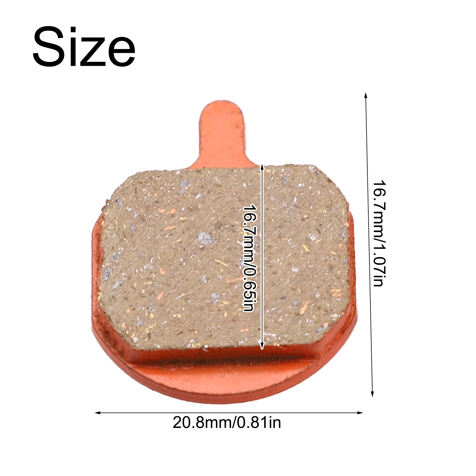 Bicycle Components Brake Pad Easy To Install Orange Excellent Heat Dissipation For Downhill Riding High Quality