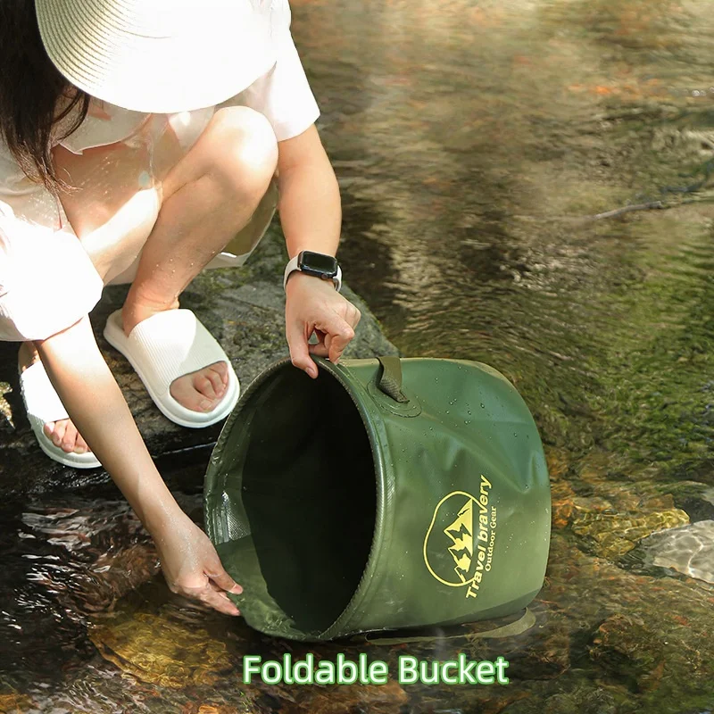 

Ведро для рыболовных вещей, все для рыболовных принадлежностей, складное ведро, портативное дорожное складное ведро для кемпинга, автомойки, рыболовное ведро