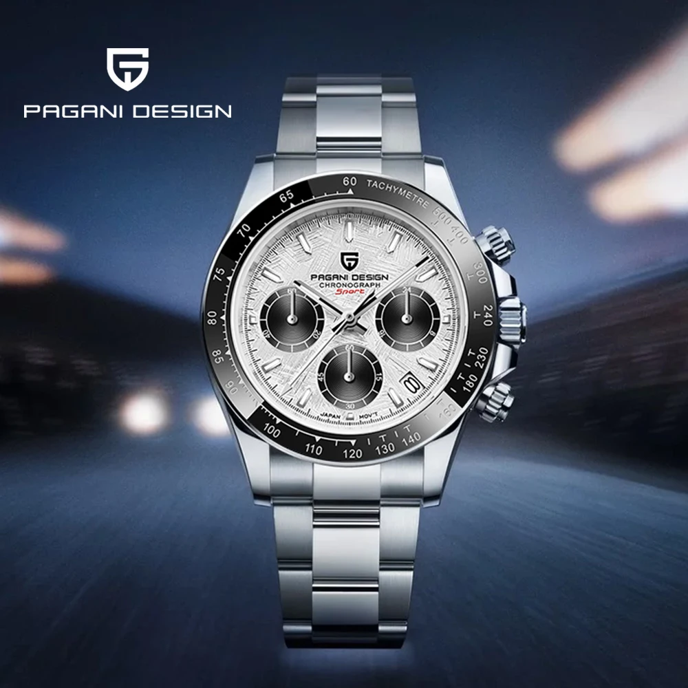 

PAGANI DESIGN new V3 meteorite dial fashionable men's quartz watch 100m sapphire glass chronograph PD-1644 relogio masculino