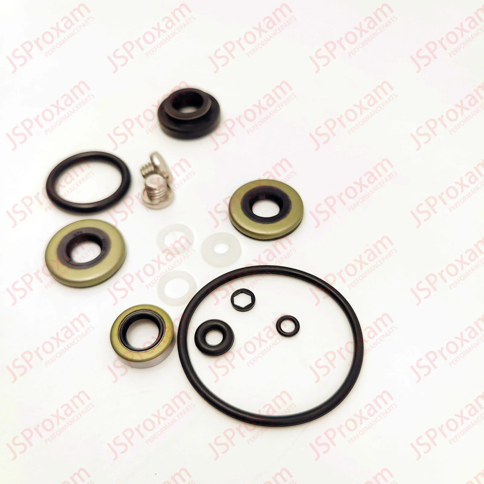 Replaces Fit For Johnson Evinrude 26-00077 18-2656 9.9 15HP New Lower Gearcase Seal Kit W/Drain Screws for 0396350 396350 ﻿