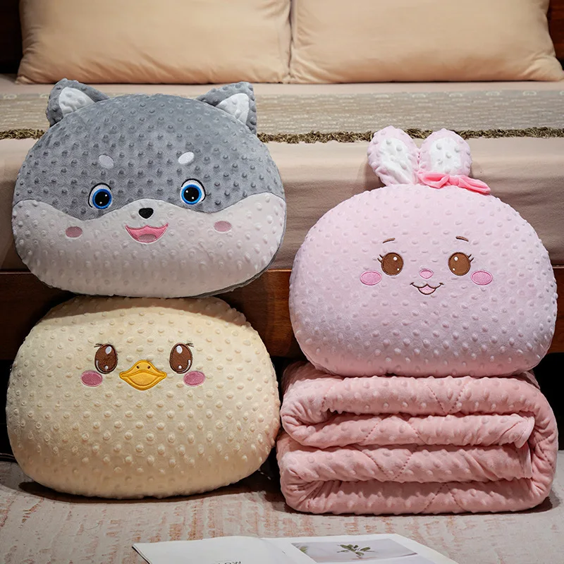 Pillow Quilt Dual-purpose 2-in-1 Lunch Break Car Folding Car Pillow Jack Skellington Floppa Blanket Picnic Blanket Hello