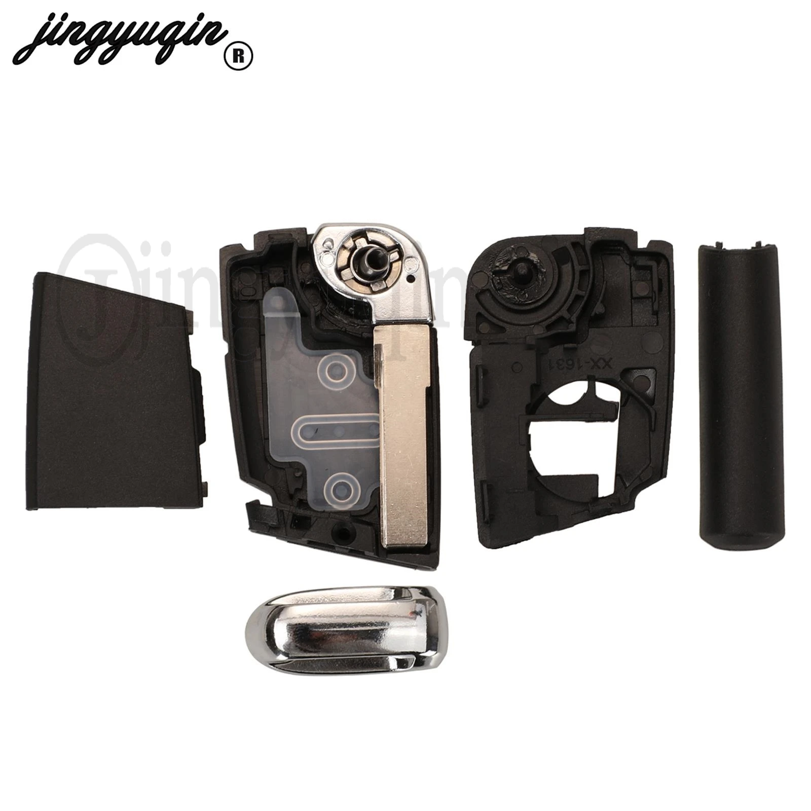 

jingyuqin Flip Car Remote Key Shell Case For VW Seat Ibiza Skoda Superb Golf Mk7 Passat B8 Tiguan allspace HU66 HU162t 4 Buttons