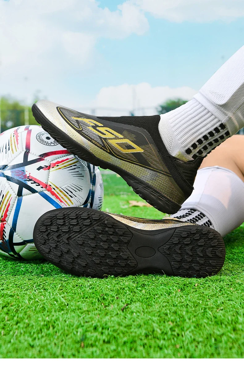 Herren Original Fußballschuhe Hochwertige Atmungsaktive Ultraleichte Profi-Fußballschuhe für Spielfeld und Training – Detail 33