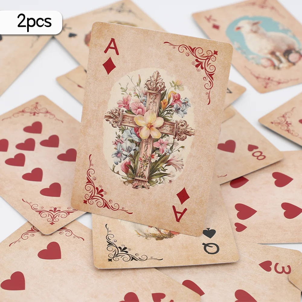 1/2 Stück, Vintage-Karten, Vintage-Brettspielkarten, Schach, Karten, Poker, Spielparty, Brettspiel, Party-Trivia.