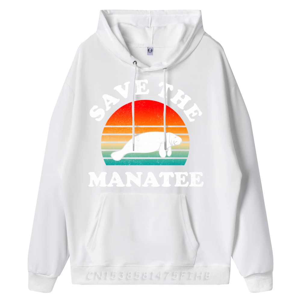 Birthday Save The Manatee Sweatshirt For Women Discount Father Day Crew Neck Long Sleeve Hoodies Funny Hoodies