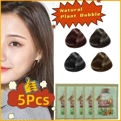 Hair Dye Shampoo Natural Plant Bubble Hair Lasting Coloring Non-irritating Repair Gray White Fashion Hair Care Unisex