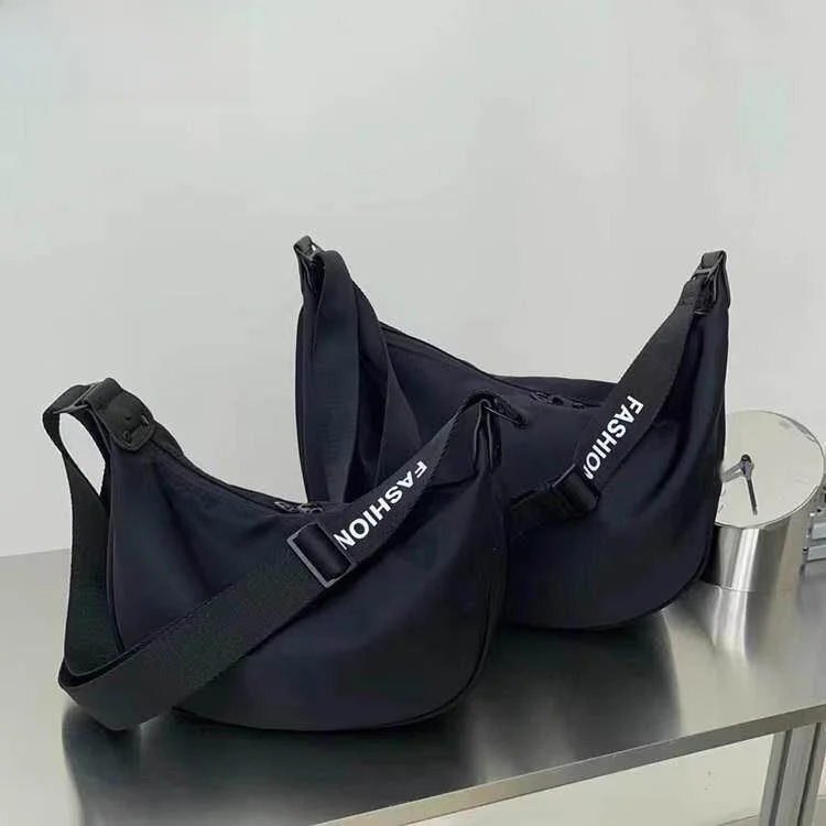 防水ナイロンクロスボディバッグ大容量餃子型レディースバッグオックスフォード布カジュアル多用途ショルダーバッグ若者向け